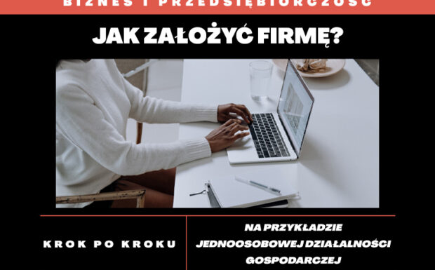 Jak założyć firmę. Osoba pisze na laptopie.